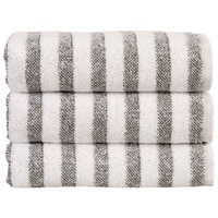 Christy Soho Stripe Towels Granite Bath Sheet
