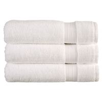 Christy Tempo Combed Cotton Towels White Bath Towel
