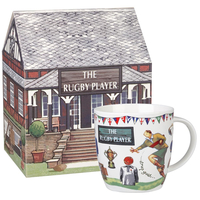 Churchill China Queens The Rugby Player Gift Boxed Mug