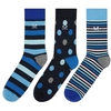Crew Clothing 3 Pack Socks Multi Stripe One