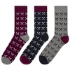 Crew Clothing 3 Pack Socks Navy Oars One