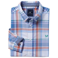 Crew Clothing Ashworth Large Scale Check Shirt White/ Indian Ink / Orange Large
