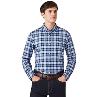 Crew Clothing Brendan Oxford Shirt Blue Shadow / Indian Ink Large