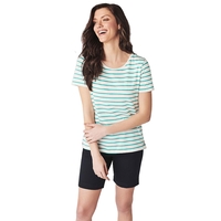 Crew Clothing Breton Tee White Linen/ Parrot Green 12