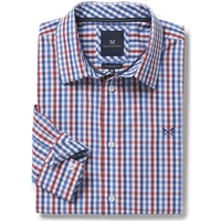 Crew Clothing Classic Gingham Shirt Crimson/ Lapis/ Ultramarine Small
