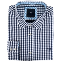 Crew Clothing Classic Gingham Shirt Heritage Navy Large