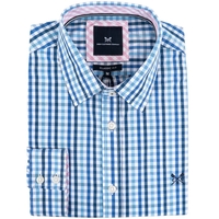 Crew Clothing Classic Gingham Shirt Ultramarine/Cool Blue/Amparo Blue Medium