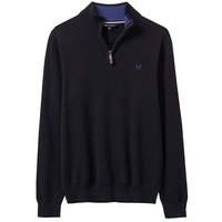 Crew Clothing Classic Half Zip Knit Black XL