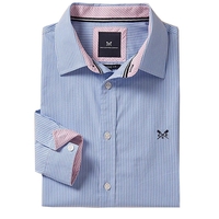 Crew Clothing Classic Micro Stripe Shirt Sky Large