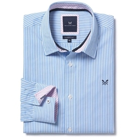 Crew Clothing Classic Stripe Shirt Sky Medium