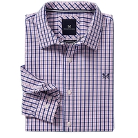 Crew Clothing Classic Tattersall Shirt Pink/Ultramarine Small