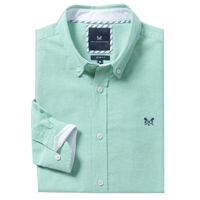 Crew Clothing Slim Oxford Shirt Green Lake Large