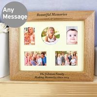 10x8 Any Message Wooden Photo Frame