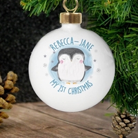1st Christmas Pengiun Bauble