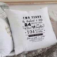 2nd Anniversary Cushion Cover