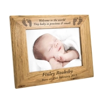 5x7 Baby Feet Wooden Photo Frame