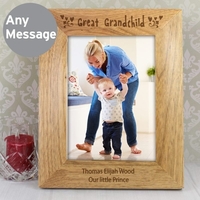 5x7 Great Grandchild Wooden Photo Frame