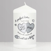 A Perfect Love Silver Anniversary Candle