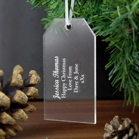 Acrylic Gift Tag Decoration