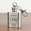 Age Crest 1oz Hip Flask Keyring