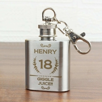 Age Crest 1oz Hip Flask Keyring