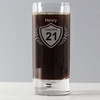 Age Crest Hi Ball Bubble Glass