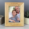 Anniversary 7x5 Wooden Photo Frame
