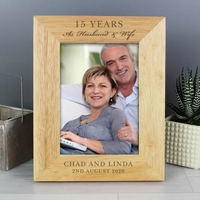 Anniversary 7x5 Wooden Photo Frame