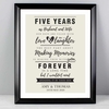Anniversary Black Framed Poster Print