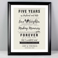 Anniversary Black Framed Poster Print