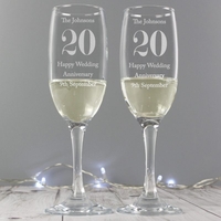 Anniversary Pair of Flutes with Gift Box