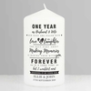 Anniversary Pillar Candle