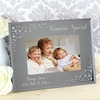 Any Message Diamante Landscape 6x4 Glass Photo Frame
