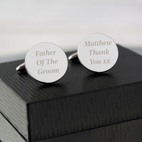 Any Message Round Cufflinks