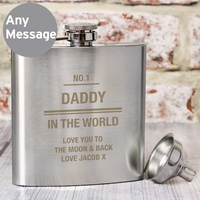 Any Message Stainless Steel Hip Flask