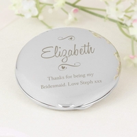 Any Message Swirls & Hearts Compact Mirror