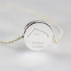 Aries Zodiac Star Sign Silver Tone Necklace (March 21st-April 19th)