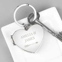 Arrow Heart Photoframe Keyring