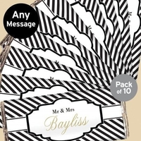 Art Deco Striped Pack of 10 Milk Chocolate Bars