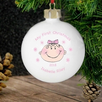 Baby Girl My First Christmas Bauble