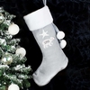 Baby Polar Bear Luxury Silver Grey Stocking