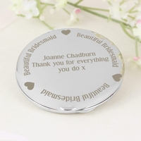 Beautiful Bridesmaid Compact Mirror