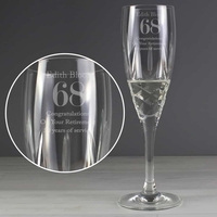 Big Age Cut Crystal Champagne Flute