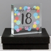 Birthday Colour Confetti Large Crystal Token