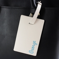 Blue Name Cream Luggage Tag
