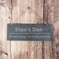 Bold Design Hanging Slate Plaque