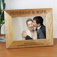 Bold Text 7x5 Landscape Wooden Photo Frame