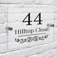 Botanical Acrylic House Sign