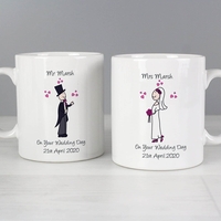 Bride & Groom Mug Set
