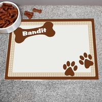 Brown Dotty Dog Placemat